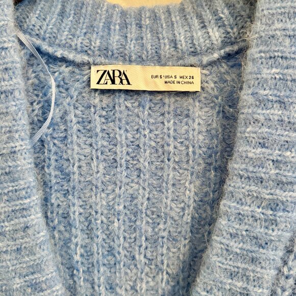 ❄️ Zara Wool & Alpaca Knit Oversized Cardigan Jacket | Size S | Like New - Picture 9 of 9
